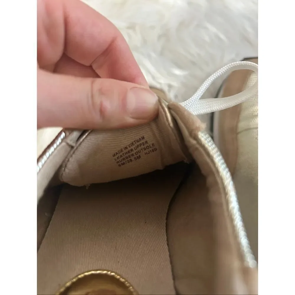 Michael Kors tan and gold sneakers comfy size 8